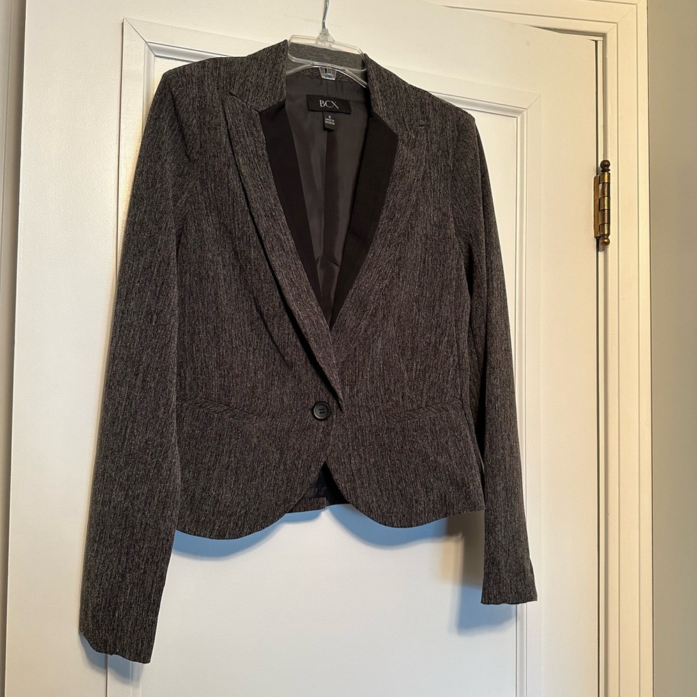 BCX Black and Gray Suit Jacket, Size S, Barely Worn (Like New!)